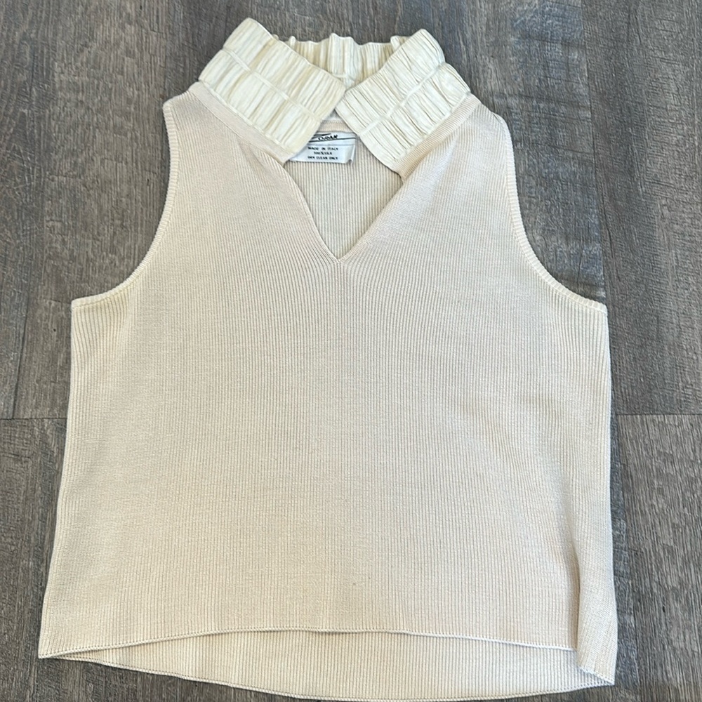 Zoran sleeveless collared Sweater